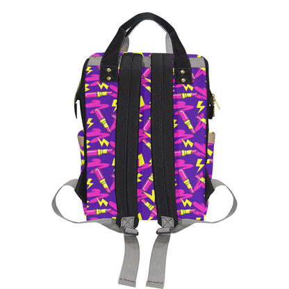 Lipstick Pattern Print Design LT04 Diaper Bag Backpack