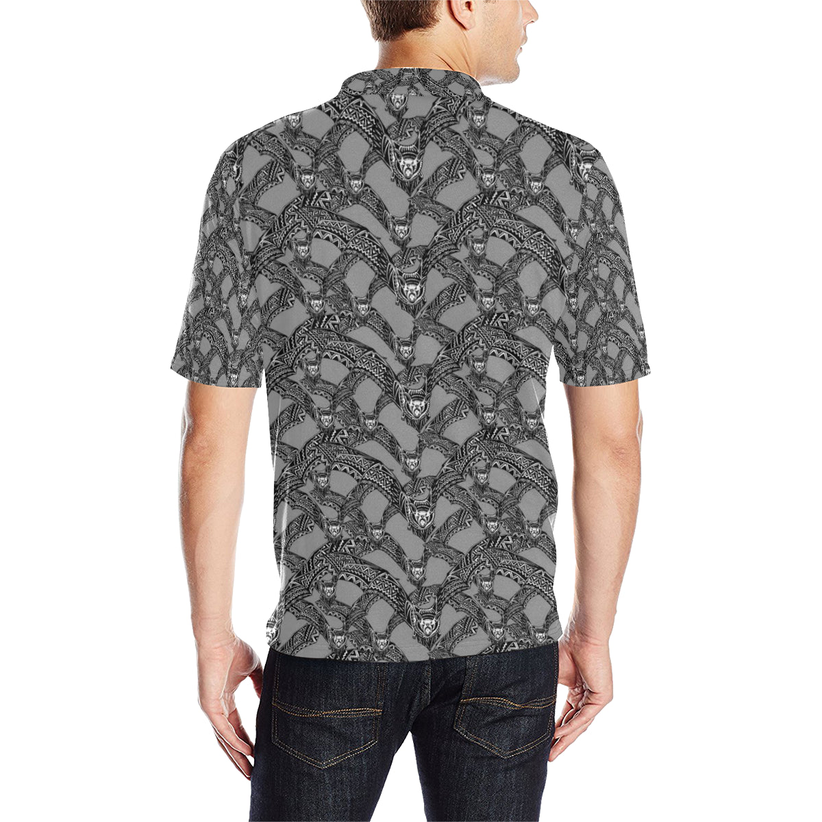 Bat Pattern Print Design 04 Men Polo Shirt