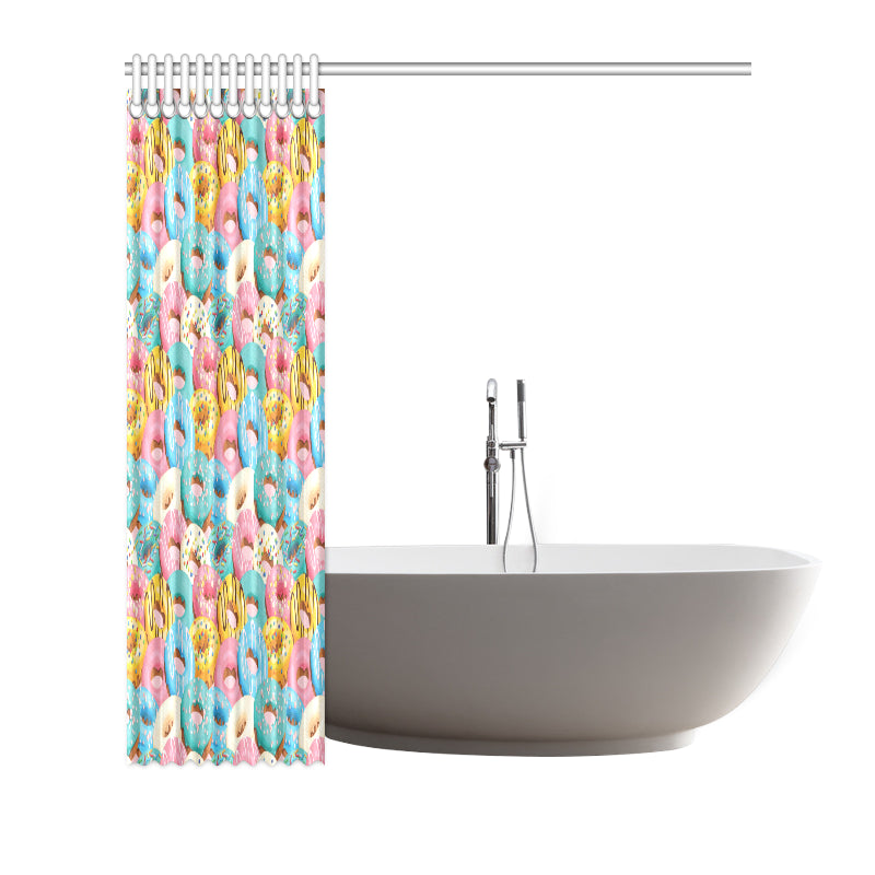 Donut Pattern Print Design DN01 Shower Curtain