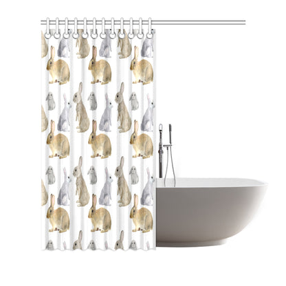 Rabbit Pattern Print Design 02 Shower Curtain
