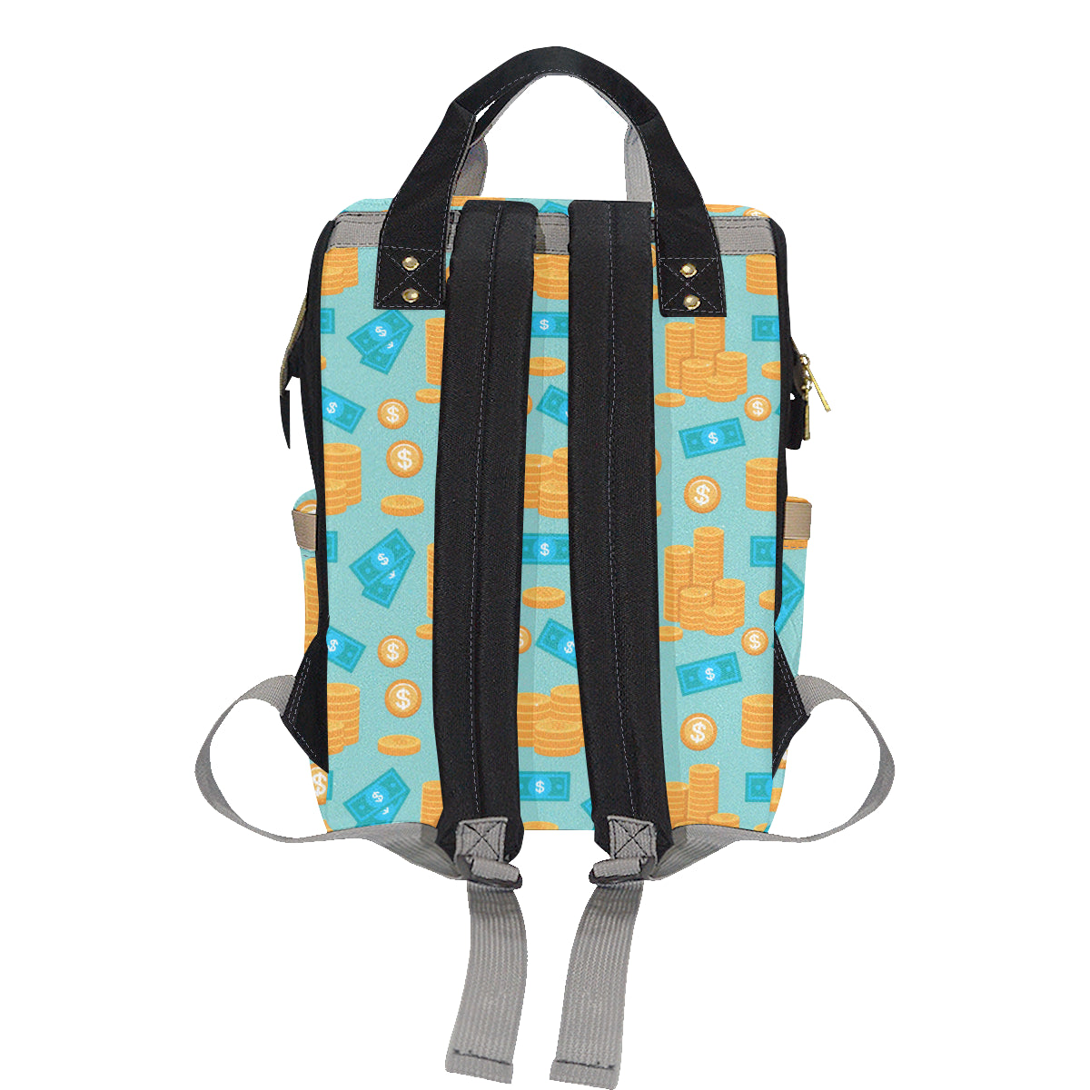 Money Pattern Print Design 03 Diaper Bag Backpack