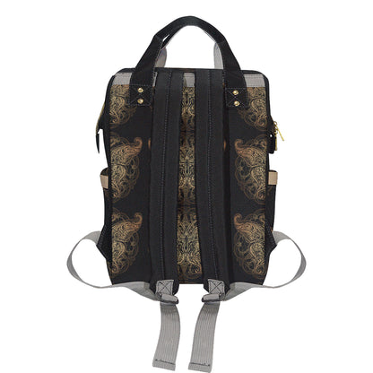 Gold Butterfly Ornamental Diaper Bag Backpack