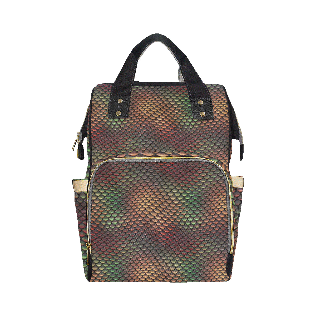 Snake Skin Colorful Print Diaper Bag Backpack