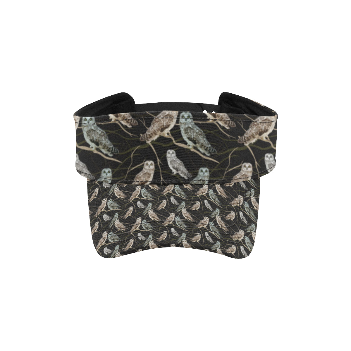 Owl Branch Themed Design Print Unisex Sun Visor