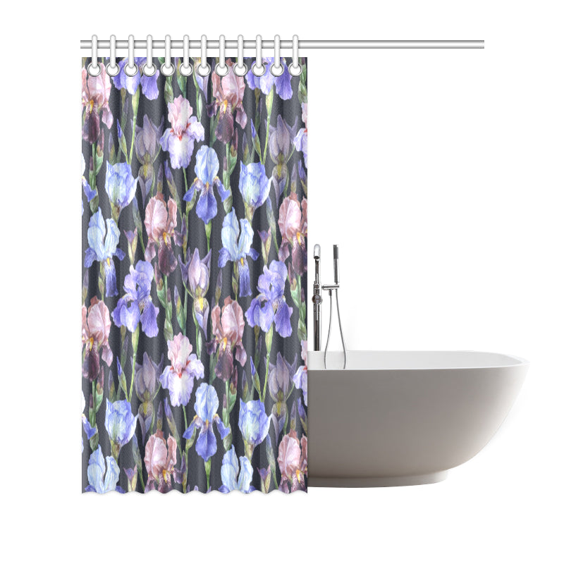 Iris Pattern Print Design IR04 Shower Curtain