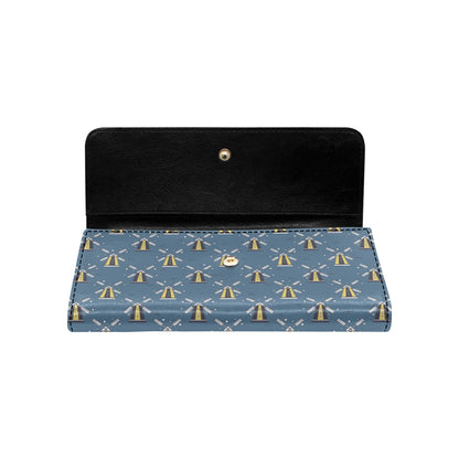 Windmill Pattern Print Design 03 Women's Trifold Wallet