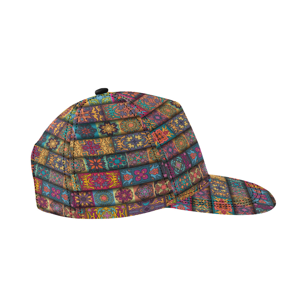 Mandala Style Design Print Snapback Cap