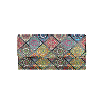 Bohemian Pattern Print Design 05 Women's Trifold Wallet