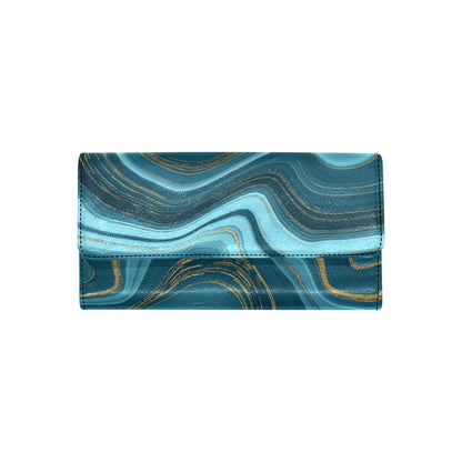Liquid Pattern Print Design 04 Women's Trifold Wallet