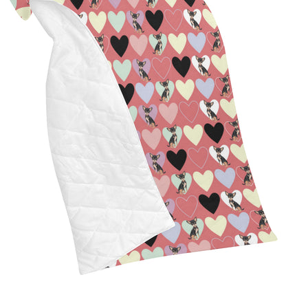 Chihuahua Pattern Print Design 01 Premium Quilt
