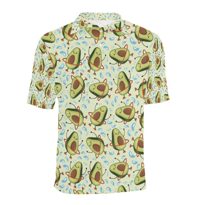 Avocado Pattern Print Design AC02 Men Polo Shirt