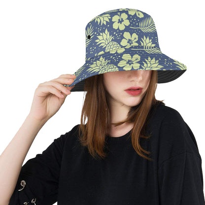 Pineapple Pattern Print Design PP07 Unisex Bucket Hat