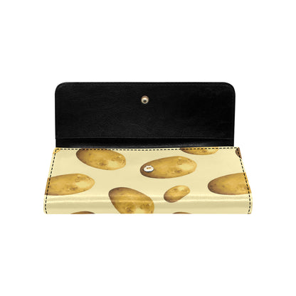 Potato Pattern Print Design A01 Women's Trifold Wallet