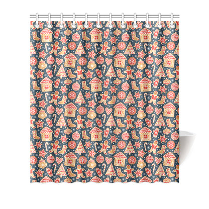 Gingerbread Pattern Print Design 03 Shower Curtain
