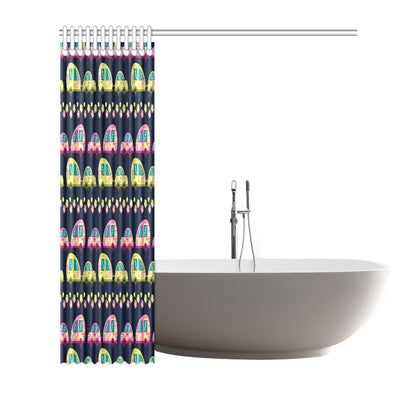 Camper Cute Camping Design No 3 Print Shower Curtain