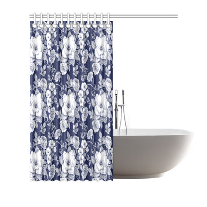 Floral Infrared Pattern Shower Curtain