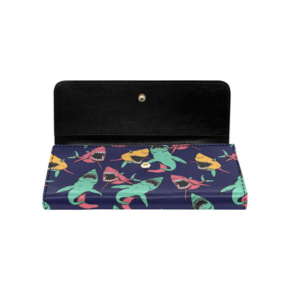 Shark Bite Pattern Women's Trifold Wallet