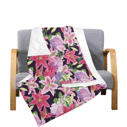 Lily Pattern Print Design LY017 Premium Quilt