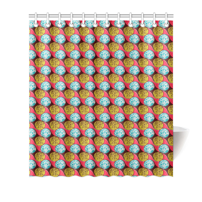 African Fashion Print Pattern Shower Curtain