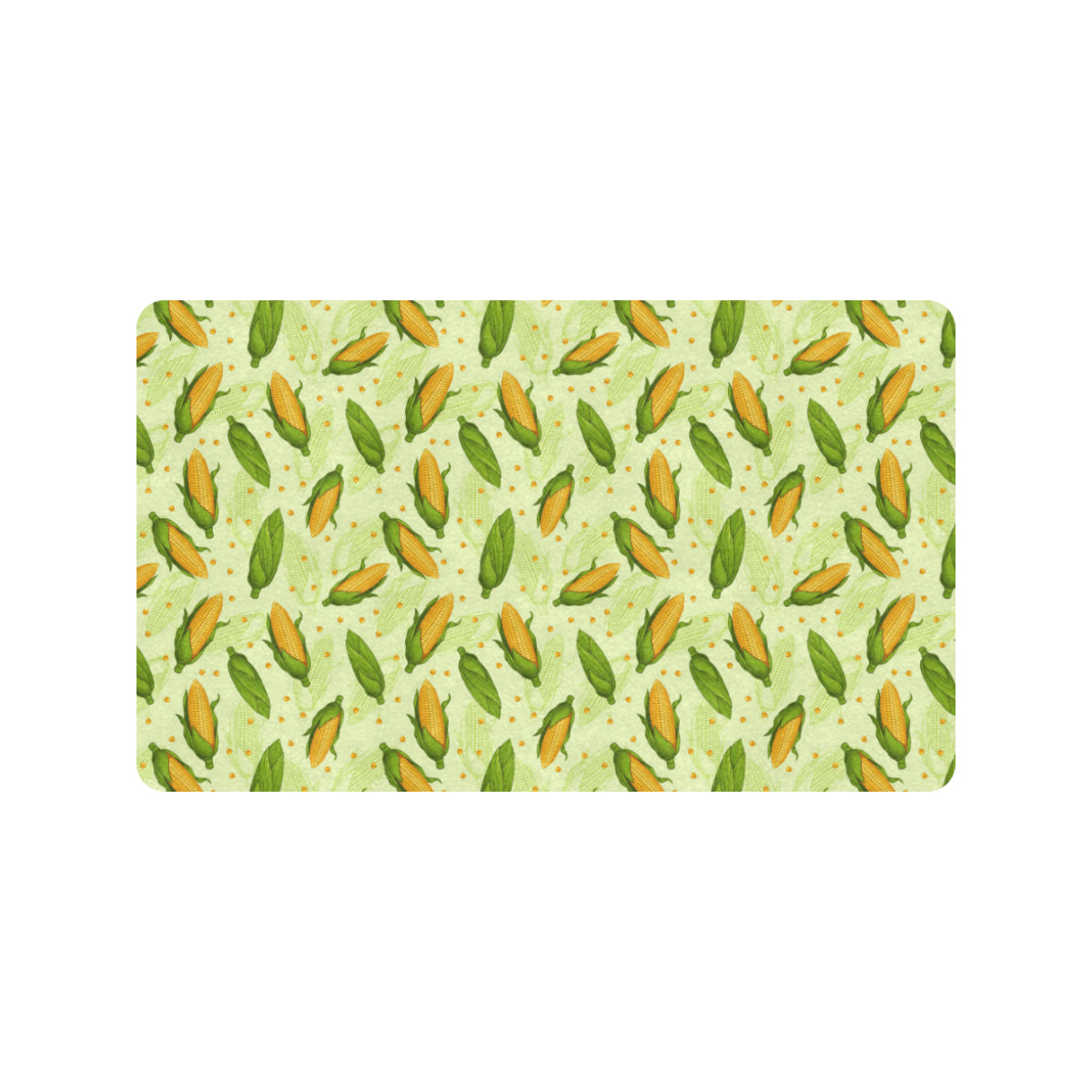 Agricultural Fresh Corn cob Print Pattern Rubber Doormat