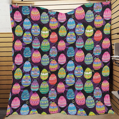 Easter Eggs Pattern Print Design RB08 Premium Quilt