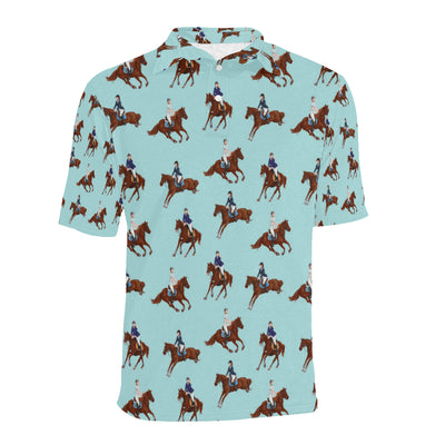 Equestrian Horse Riding Men Polo Shirt