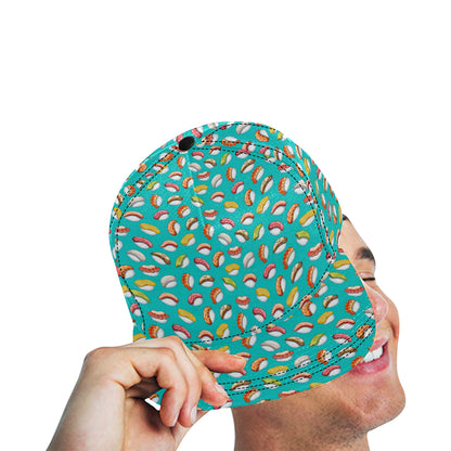 Sushi Themed Print Snapback Cap