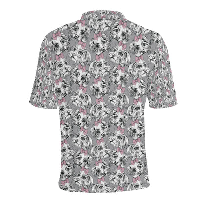Maltese Pattern Print Design 01 Men Polo Shirt