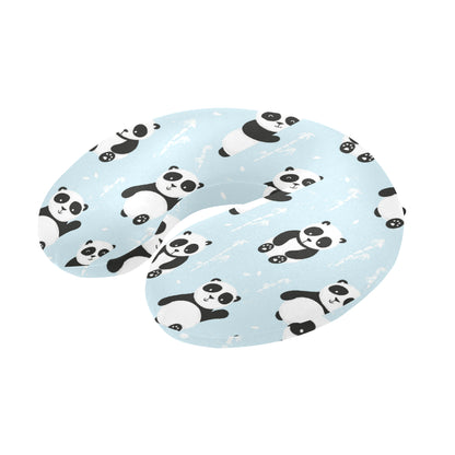 Panda Pattern Print Design A01 U-Shaped Travel Neck Pillow