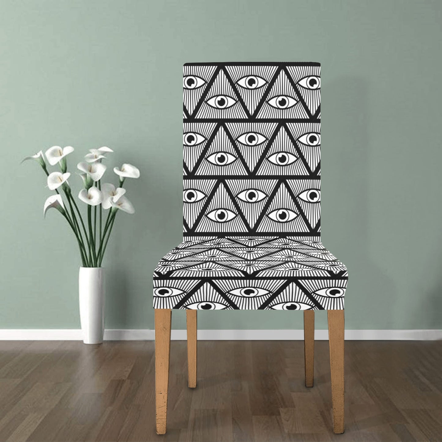 Third Eye Pattern Print Design LKS304 Dining Chair Slipcover
