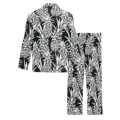 Pineapple Pattern Print Design PP08 Men's Long Pajama Set
