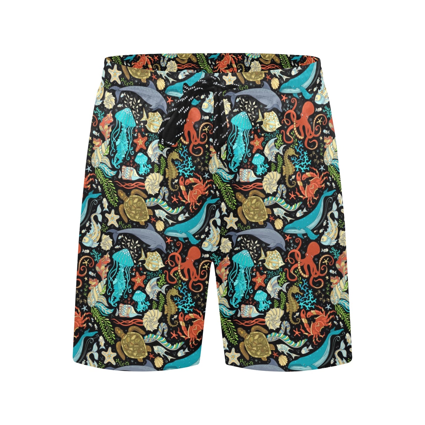 Underwater Animal Print Design LKS301 Men's Swim Trunks Beach Shorts