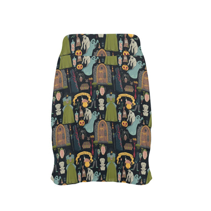 Creepy Halloween Print Design LKS304 17" Golf & Pickleball Skort with Pockets