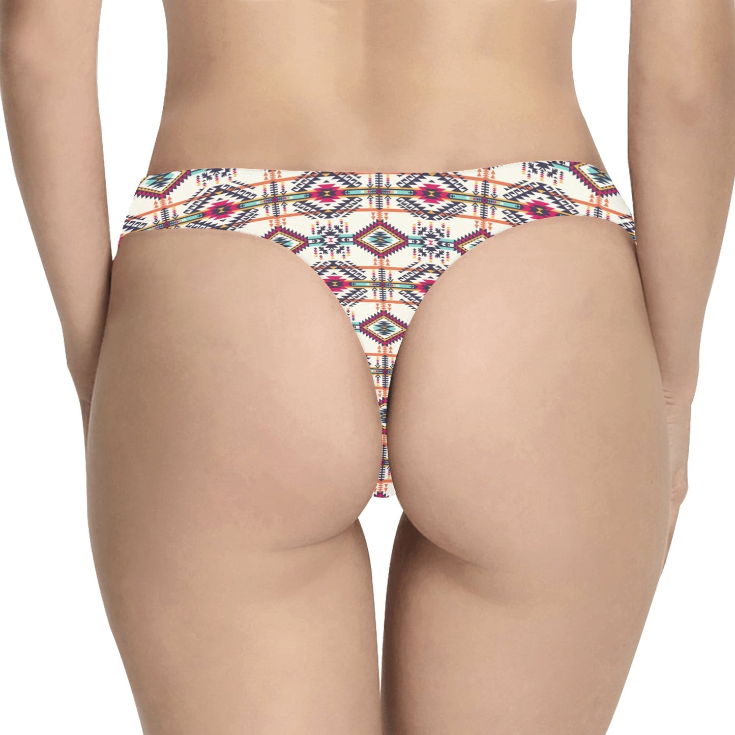 Indian Navajo Art Themed Design Print Women's Thongs
