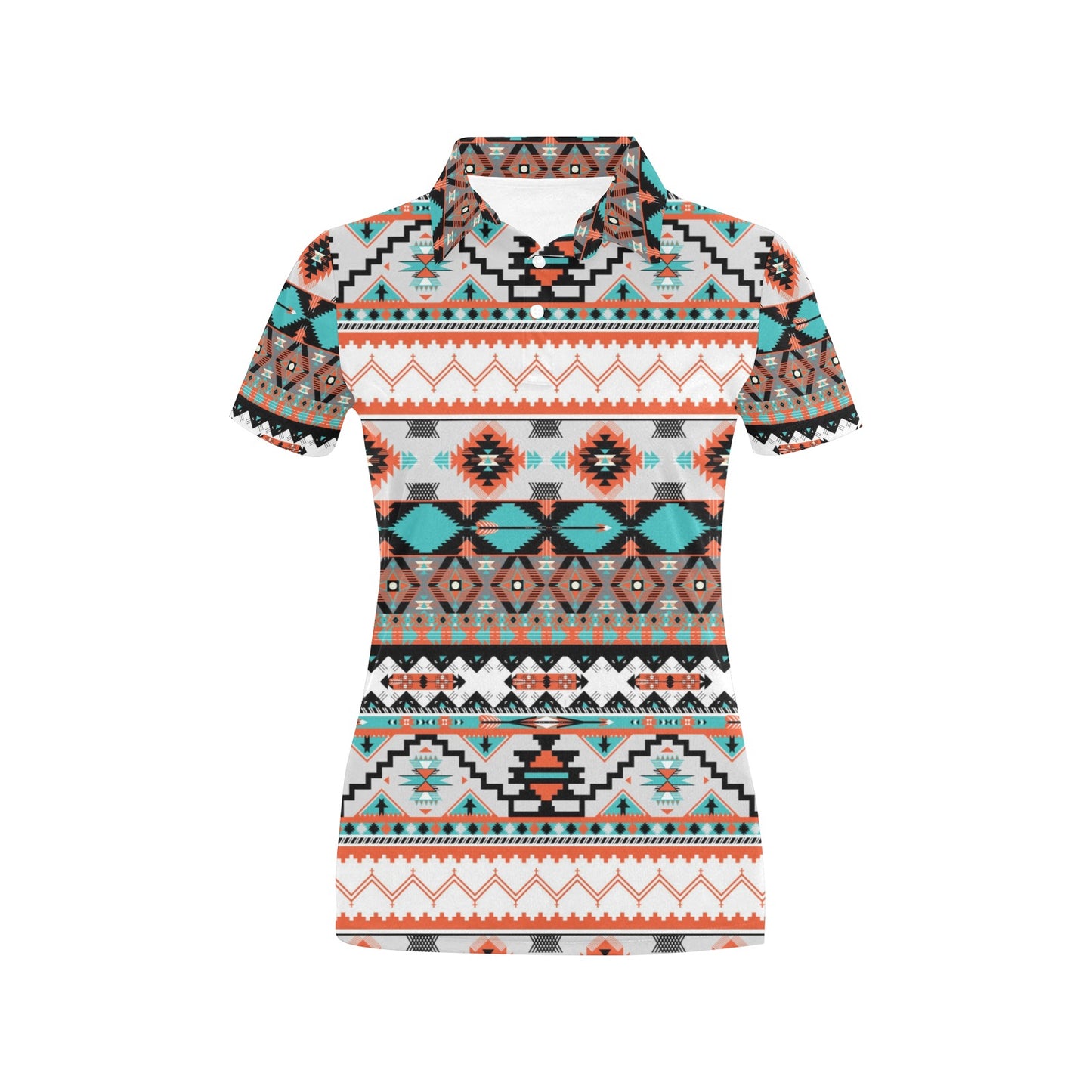 Tribal Aztec Indians pattern Women's Polo Shirt