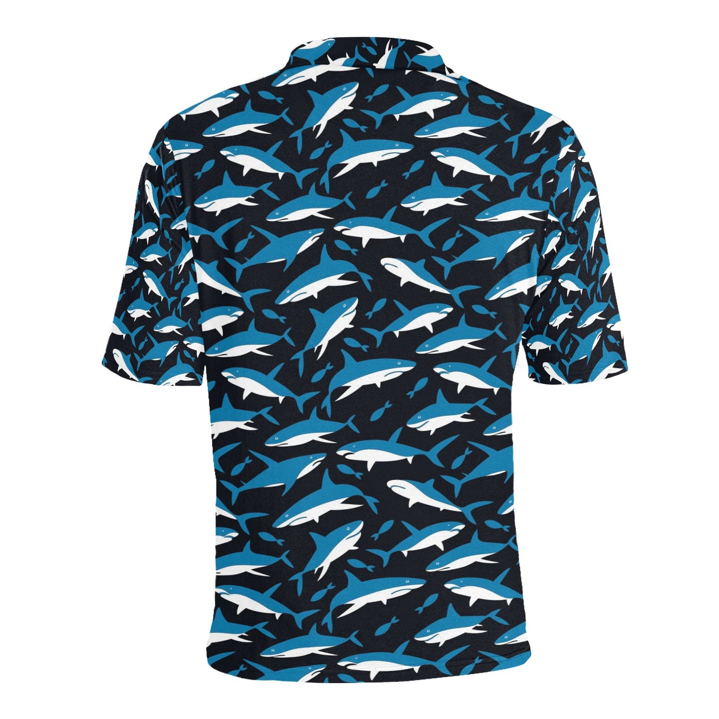Shark Print Design LKS303 Men Polo Shirt