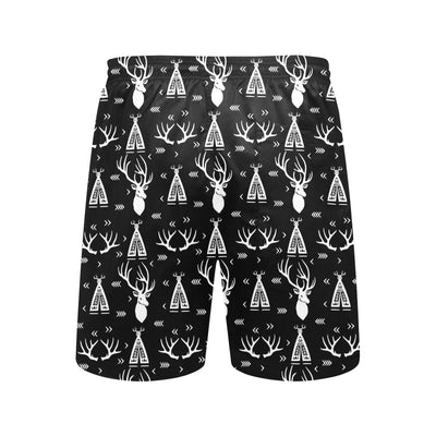 Deer Native Indian Print Pattern Men's Swim Trunks Beach Shorts