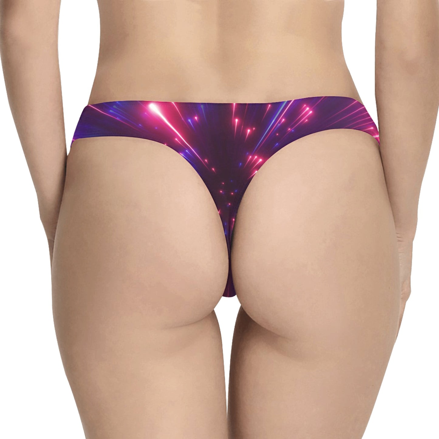 Celestial Purple Blue Neon Speed Light Women's Thongs