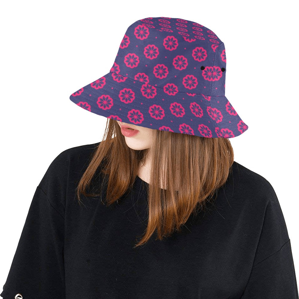 Water Lily Print Design LKS301 Unisex Bucket Hat