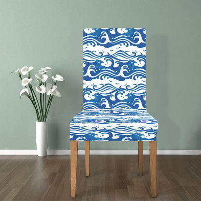 Wave Print Design LKS303 Dining Chair Slipcover