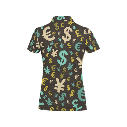Money Pattern Print Design 01 Women's Polo Shirt
