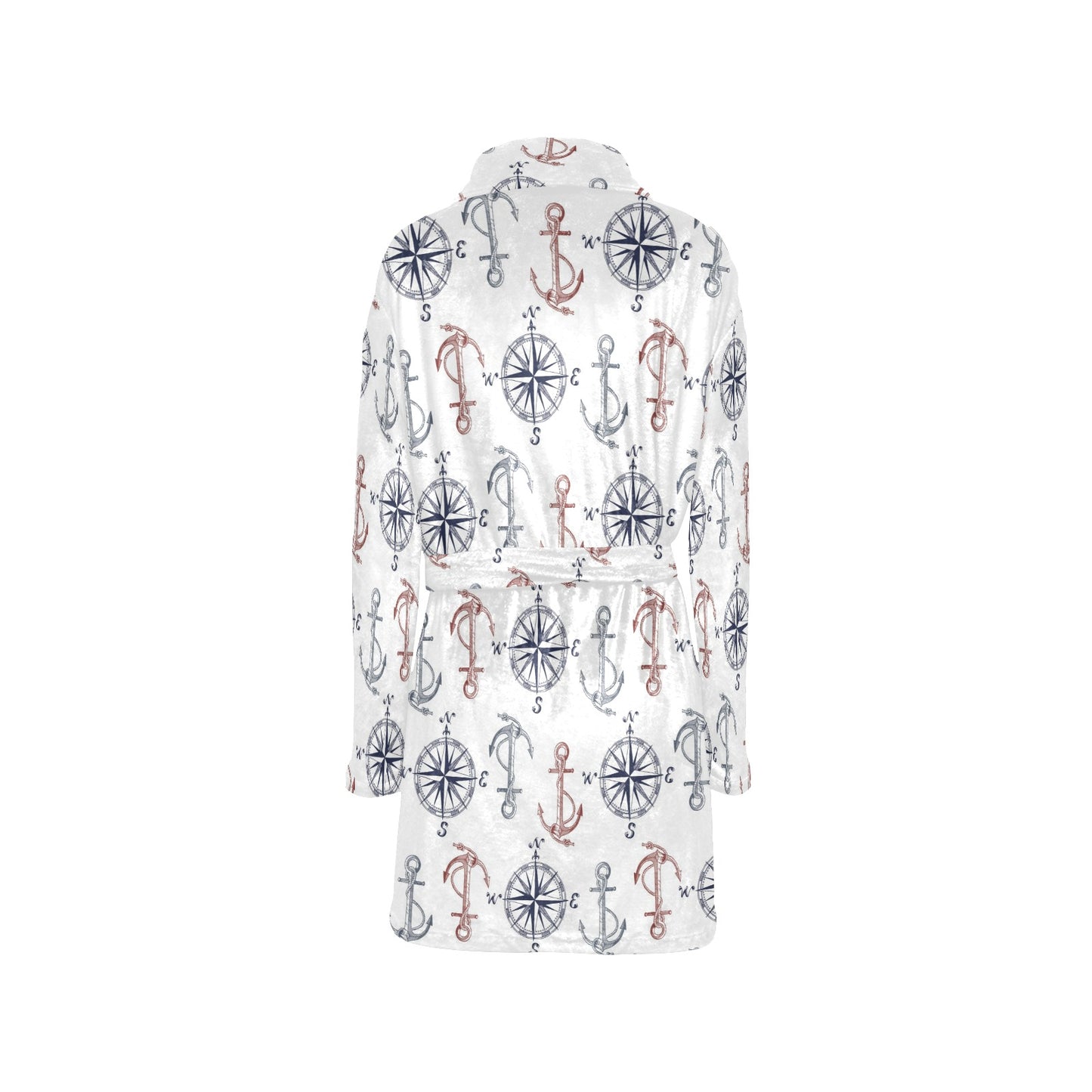 Anchor Pattern Print Design 06 Women's Fleece Robe