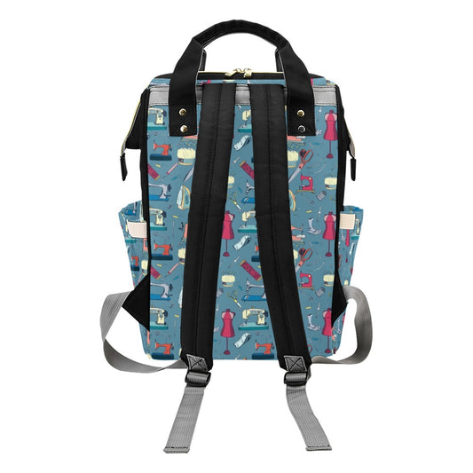 Sewing Equipment Print Design LKS301 Diaper Bag Backpack
