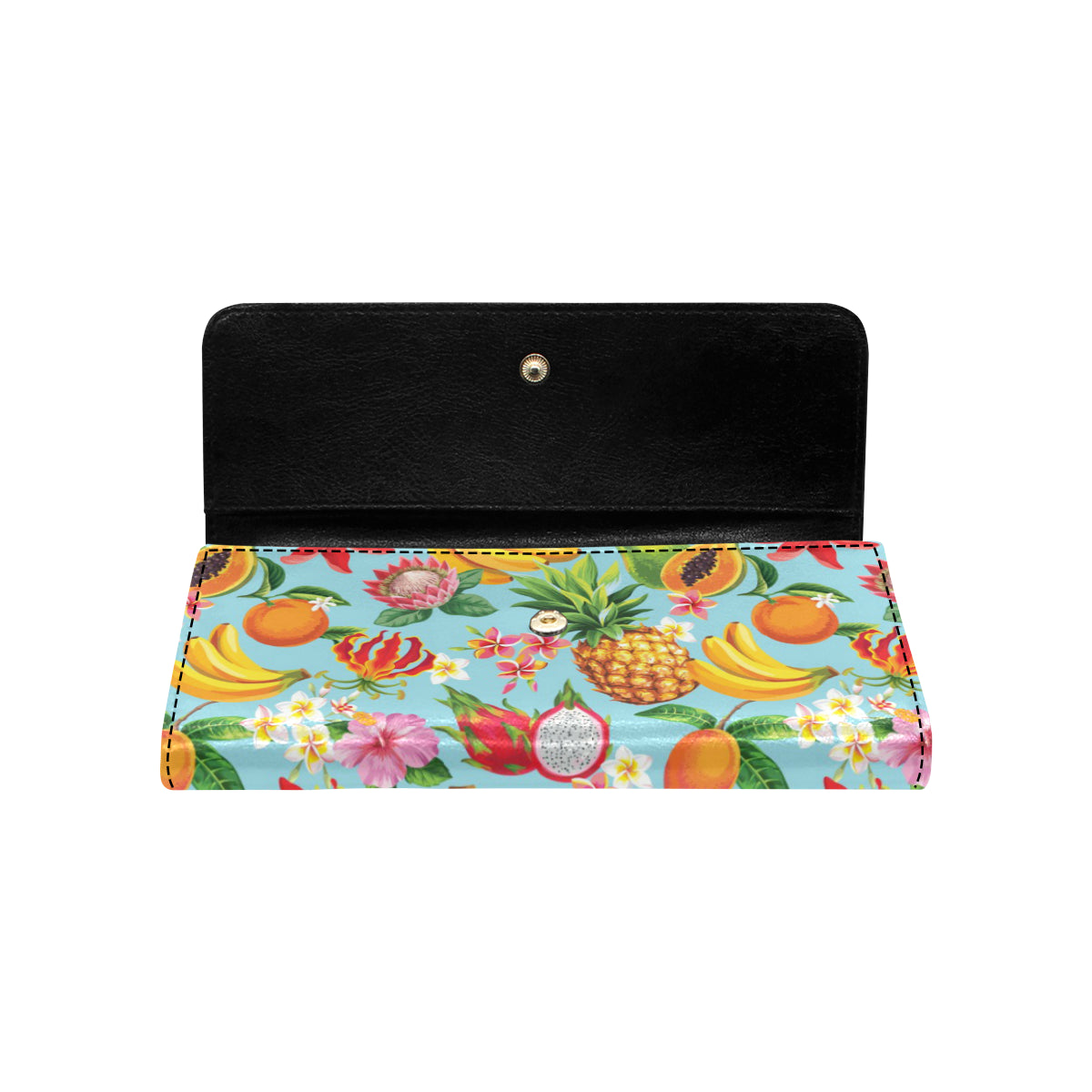 Tropical Fruits Pattern Print Design TF01 Women's Trifold Wallet