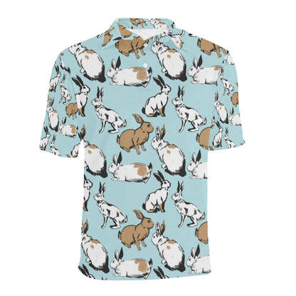 Rabbit Pattern Print Design RB018 Men Polo Shirt