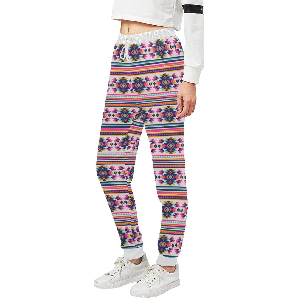 Indian Navajo Neon Themed Design Print Unisex Sweatpants
