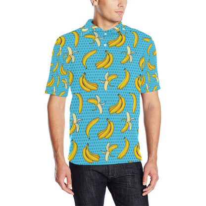 Banana Pattern Print Design BA08 Men Polo Shirt