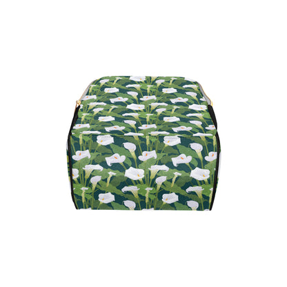 Lily Pattern Print Design 04 Diaper Bag Backpack