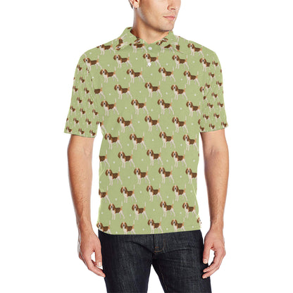 Beagle Pattern Print Design 07 Men Polo Shirt