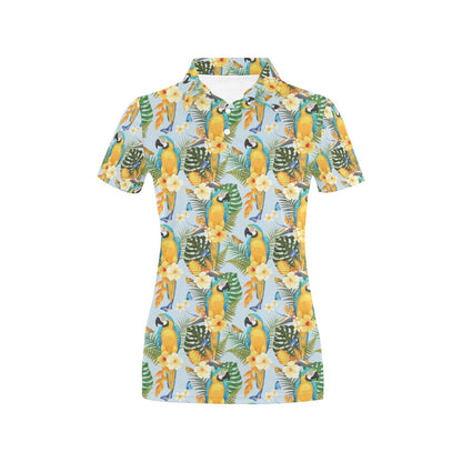 Parrot Pattern Print Design A04 Women's Polo Shirt
